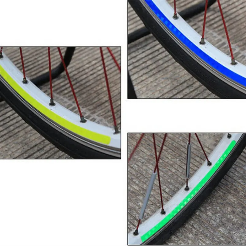 Bicycle reflector Fluorescent MTB Bike Bicycle Sticker Cycling Wheel Rim Reflective Stickers Decal Accessories BRS2001