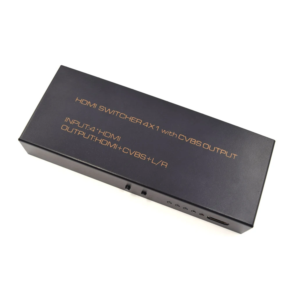  1080 P 4X Ingresso HDMI Splitter Switcher Convertitore Adattatore con CVBS L/R Uscita Multiplex HD 