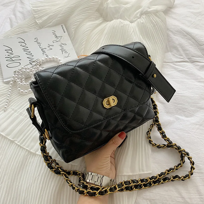 

Female Crossbody Bags For Women 2019 Quality PU Leather Luxury Handbags Designer Sac Main Ladies Lattice Shoulder Messenger Bag