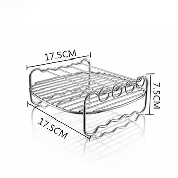 

Air Fryer Accessories Double-layer Grill 4 Needle Holder Stainless Steel Suitable for HD9232