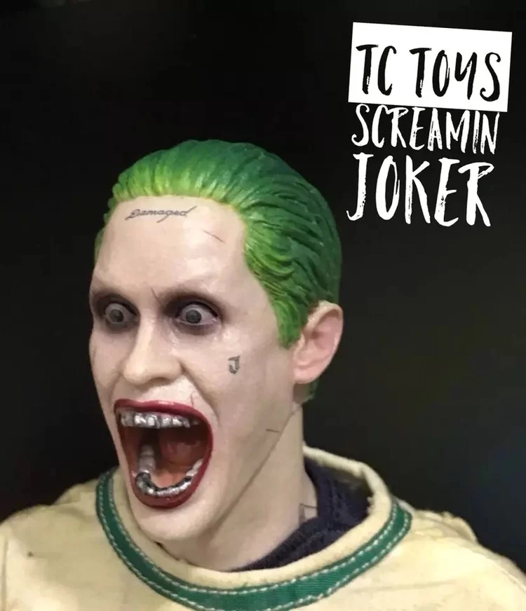 

Custom Scream Joker 1/6 Head Sculpt for Hot Toys Suicide Squad Jared Leto Body