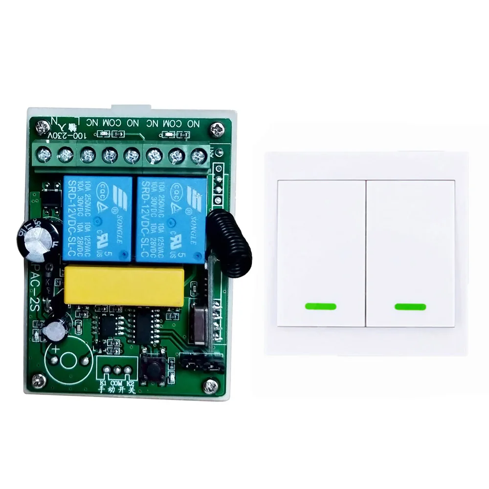 AC 110 V 220 2 CH 2CH RF беспроводной светодиодный светильник с дистанционным управлением
