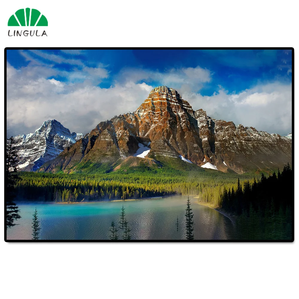 

LINGULA Landscape Mountain Water Modern Nature Posters and Prints Canvas Painting Wall Pictures for Living Room Decoration