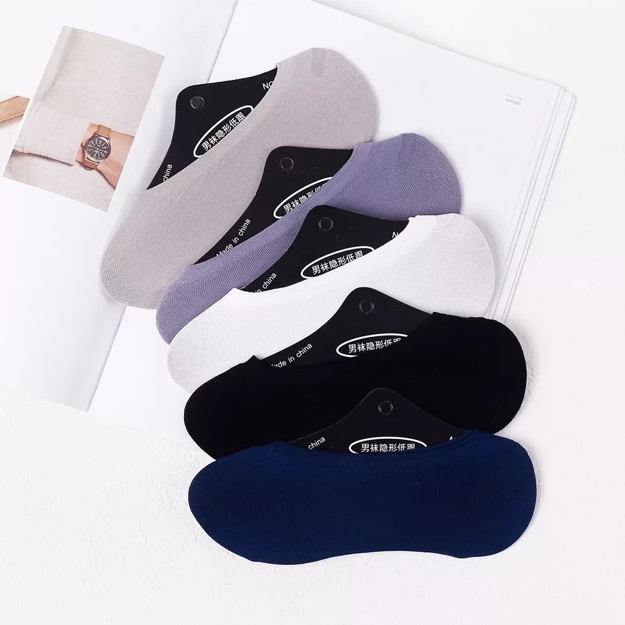 Ультратонкие мужские чулки с пяткой из силикагеля для предотвращения падения