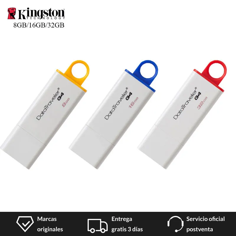 Kingston USB 3.0 Flash Drives 8GB 16GB 32GB DataTraveler G4 8 16 32 GB Capacity Plastic Pratical Cap Pen Drives Memory Disk