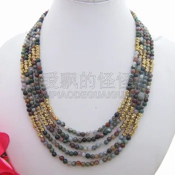 

N130530 Stunning! 5Strands StoneNecklace