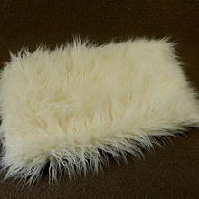 Оформление образца! Размер 75x50 см мягкий длинный ворс монгольский искусственный мех детские фотографии реквизит новорожденное покрывало для фото