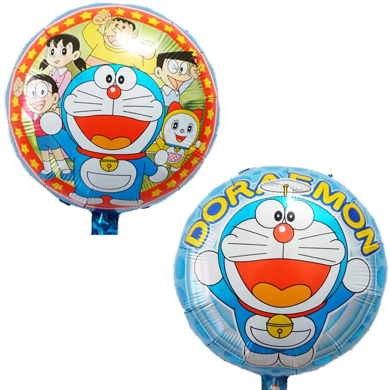 5 шт./партия) воздушный шар Doraemon, стиль, двухсторонний воздушный шар doraemon helium для детей, игрушки, вечерние поставки, воздушный шар из фольги doraemon