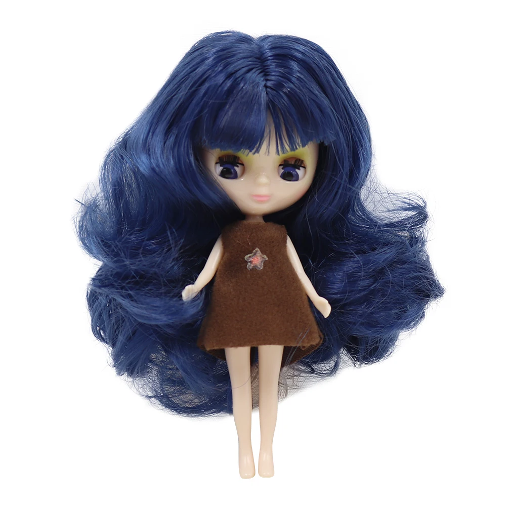 Мини Blyth ню кукла 10 см несколько волос цвет с случайным платье с/без челки нормальное тело DIY модные игрушки