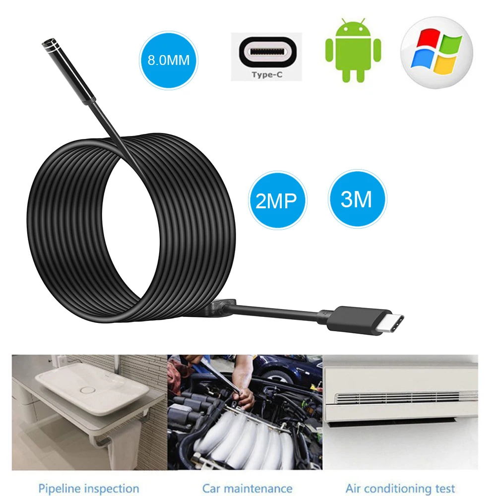 USB эндоскоп с объективом 8 мм 5 7 мм|android hd|android androidandroid lens |