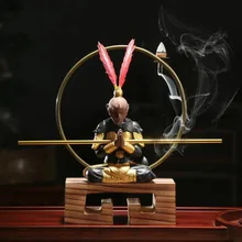 Фиолетовый Глиняный обезьянка король чай питомец кунг-фу чайный сервиз церемония Обезьяна Король обратного потока благовония горелки настольные украшения