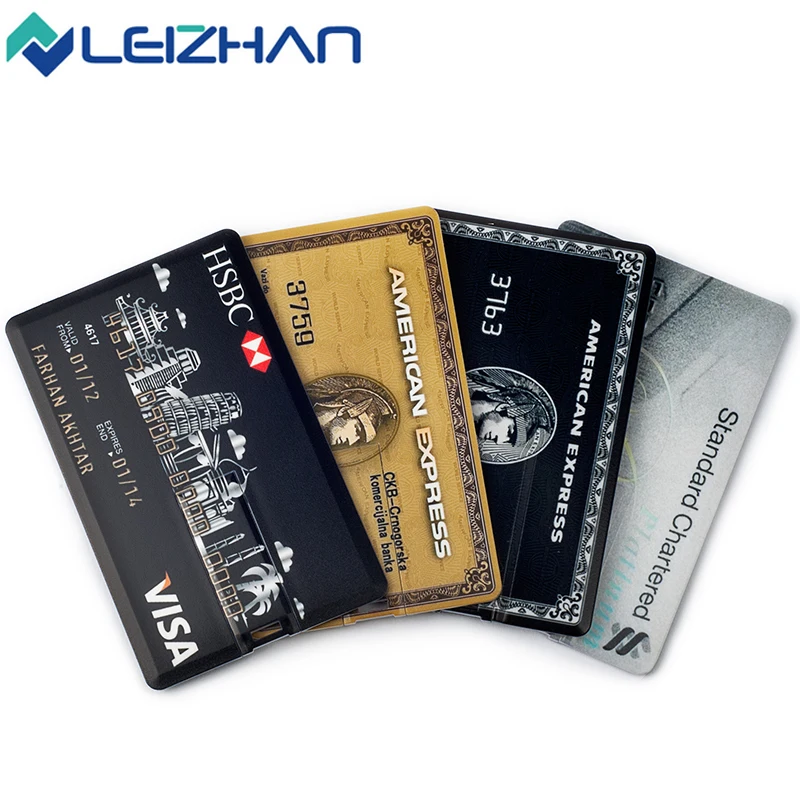 

The Credit Card USB Flash Drive Pendrive External Memory Storage 4GB 8GB 16GB u disk Pen Drive usb 2.0 customized for gift