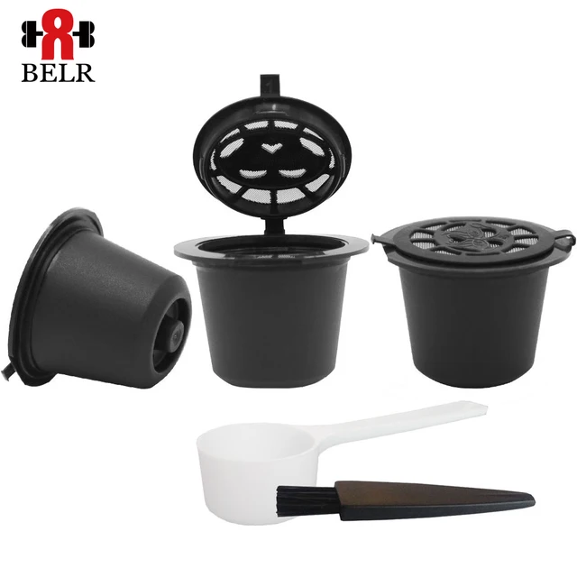 Cheap 4PCS/bag For Nespresso Coffee Filter Capsules Cup With 1 Spoon +1 Brush Reusable Cafeteras De Capsulas Dripper Capsule 3 Color Cheap 4PCS/bag For Nespresso Coffee Filter Capsules Cup With 1 Spoon +1 Brush Reusable Cafeteras De Capsulas Dripper Capsule 3 Color