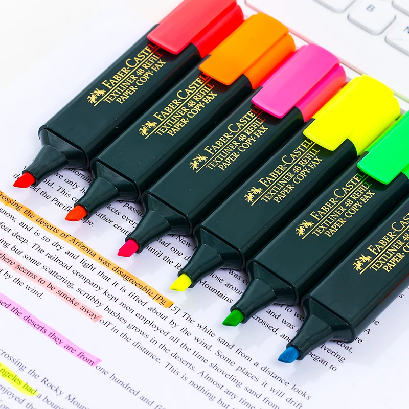 Faber Castell Textliner Highlighters Marker Pen Scrapbooking Oblique Felt  Tip Color Pen Fluorescent Markers School Art Supplies: Buy Online at Best  Prices in Pakistan | Daraz.pk