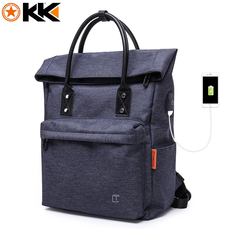 Корейский стиль, мужской женский рюкзак для 15," ноутбука, большая емкость, USB зарядка, водонепроницаемый мужской рюкзак для девочек, feminina Hombre - Цвет: blue