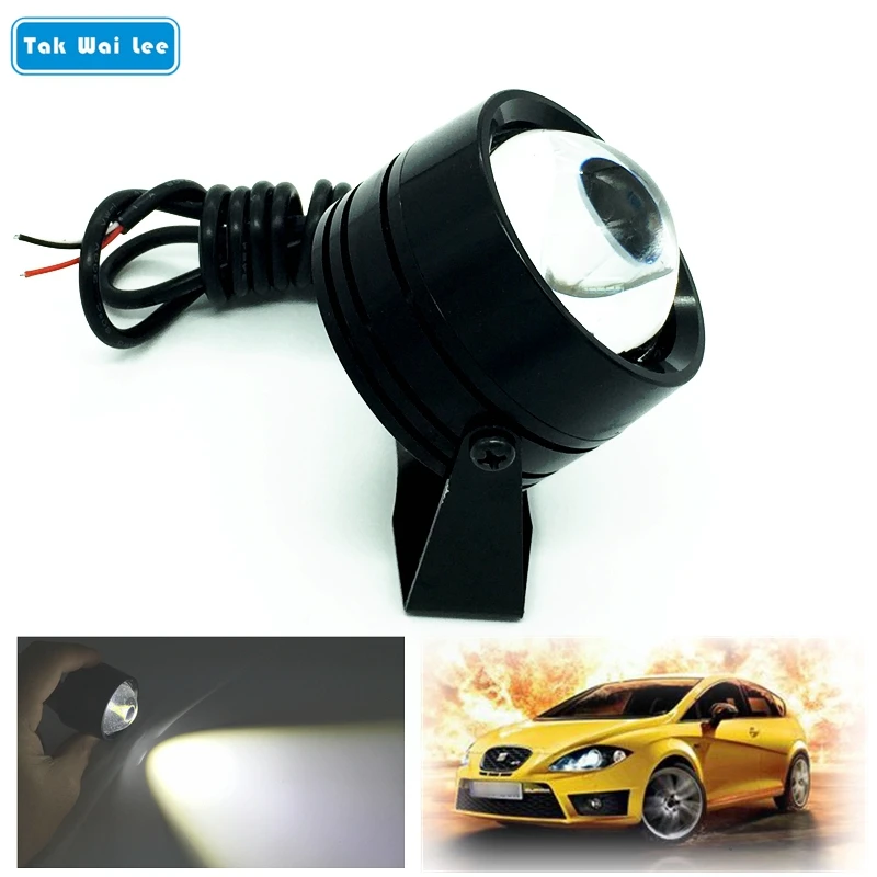 

Tak Wai Lee 1Pcs External LED Eagle Eye Flash DRL Daytime Running Light Car Styling Waterproof Warning Fog Lamp Parking Lights