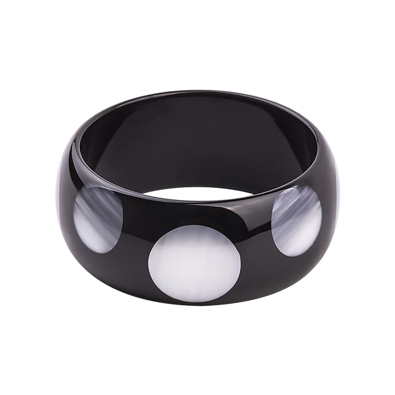 GuanLong фирменный дизайн изделия из смолы браслет браслеты для женщин High Street Puseiras ювелирные изделия Прямая - Окраска металла: Black