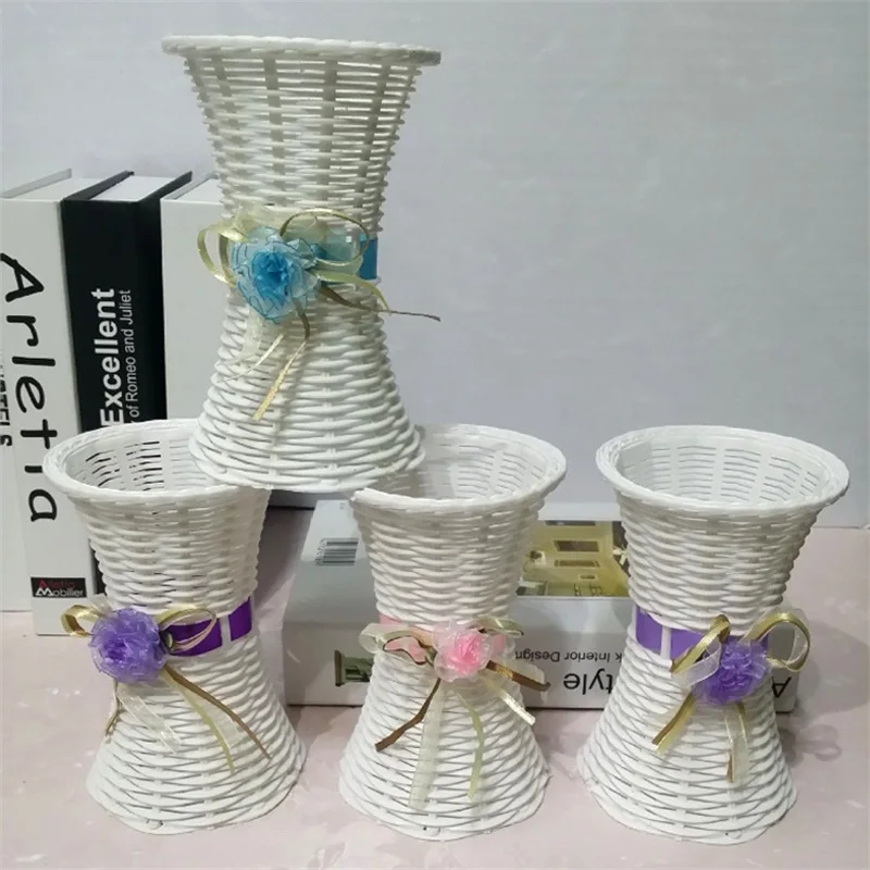 

Plastic Flower Basket Waist Flower Basket Vase Home Creative Decoration Wedding Basket Flower Storage Case Party Supplies