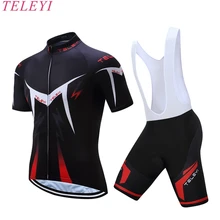 Новая команда teleyi Велоспорт Майки Короткие рукава летние дышащие Велосипедная форма PRO MTB велосипед Майки Ropa Ciclismo