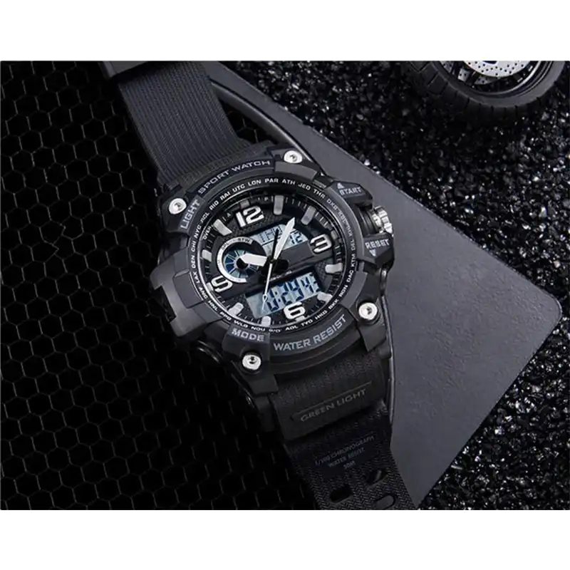 xiaomi twentyseventeen outdoor electronic sport watch dial dual time display