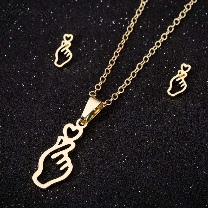 BTS Finger Heart Kpop Necklace