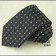 Новейшие мужские деловые модные черные галстуки/серебристые и серые галстуки с цветочным узором 7 см размер галстук