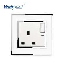 UK 13A розетка с Светодиодный индикатор-переключатель Wallpad Luxury 13A UK настенный, мощность акриловая панель Tomada AC110~ 250 V
