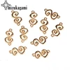 20pcs/lot Zinc Alloy Gold Spiral Mini Flowers Charms Pendants Connector For DIY Jewelry Necklace Making Accessories ► Photo 1/6