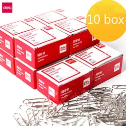 Deli 10 коробка металлическая для бумаги зажимы многофункциональные металлические закладки зажим для бумаг канцелярские принадлежности