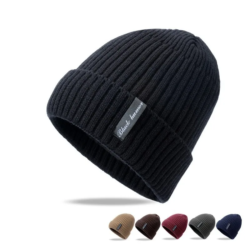 

2018 модная мужская вязаная шапка Skullies Beanies, зимние шапки для женщин, простые теплые мужские шапки Gorros, плотные однотонные шапки