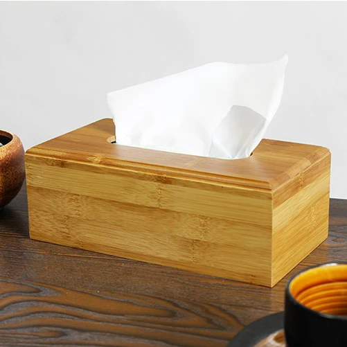 

Free shipping 1 Pcs new Bamboo tissue box Paper Rack Home Rectangle Shaped Tissue Box Container Towel Napkin Tissue Holder