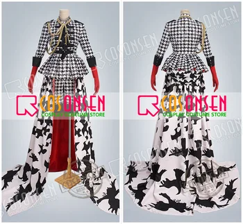 

[in Stock]Black Butler Ciel Phantomhive Bird Illustration Checker Dress Cosplay Costume Fast Shipping COSPLAYONSEN Female M/L/XL