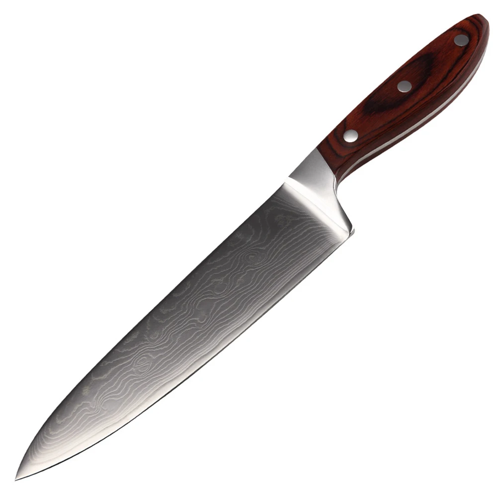 

8-inch Professional Damascus Chef Knife with High Carbon Japanese 71 Layers AUS-10 Damascus Stainless Steel, Ergonomic Handle