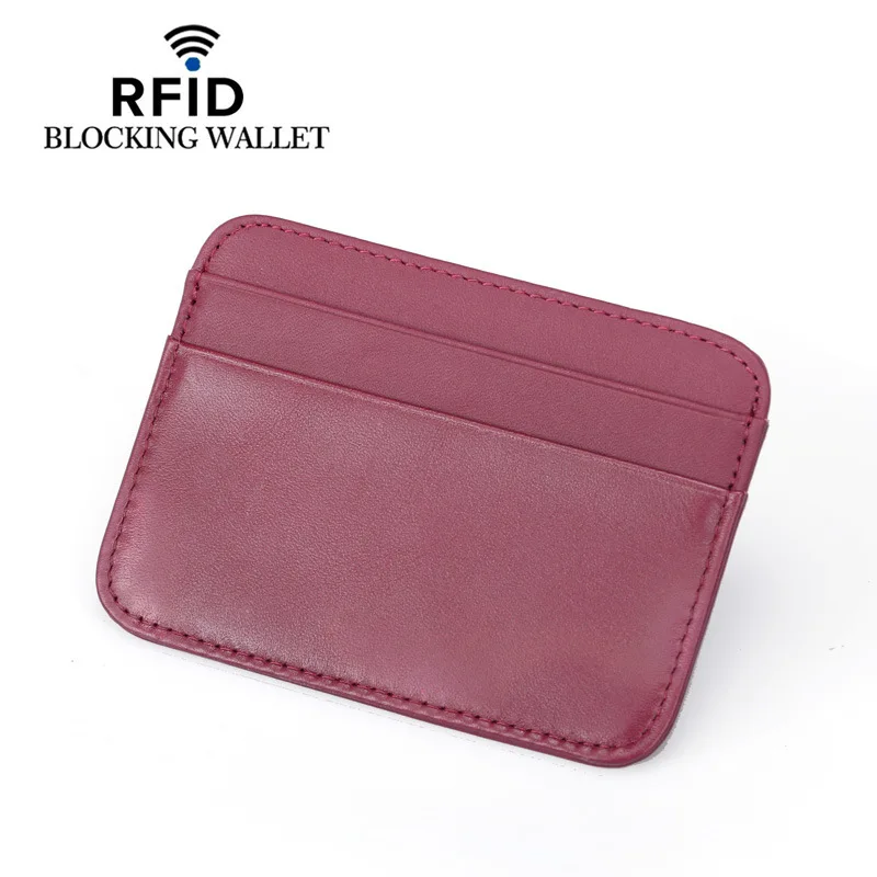 

Men's Fashion Credit Card Holder Cow Leather Card Wallet Convenient ID Pocket Bank Credit Card Case Thin Purse
