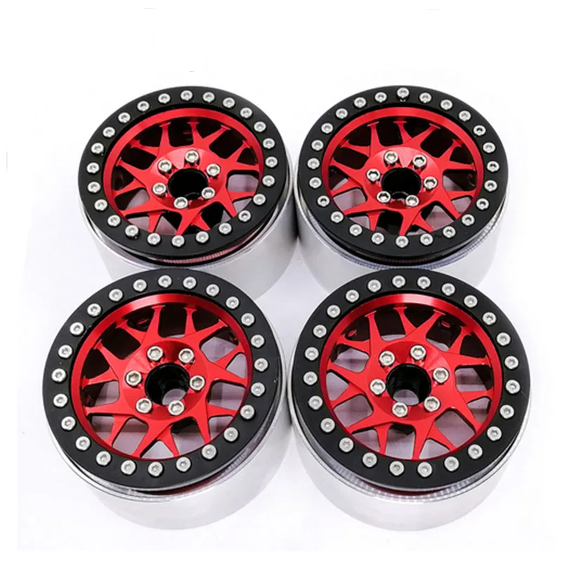 Колесные диски из алюминиевого сплава 2 с бусинами для 1/10 RC Crawler Axial SCX10 II 90046 TRX4 D90