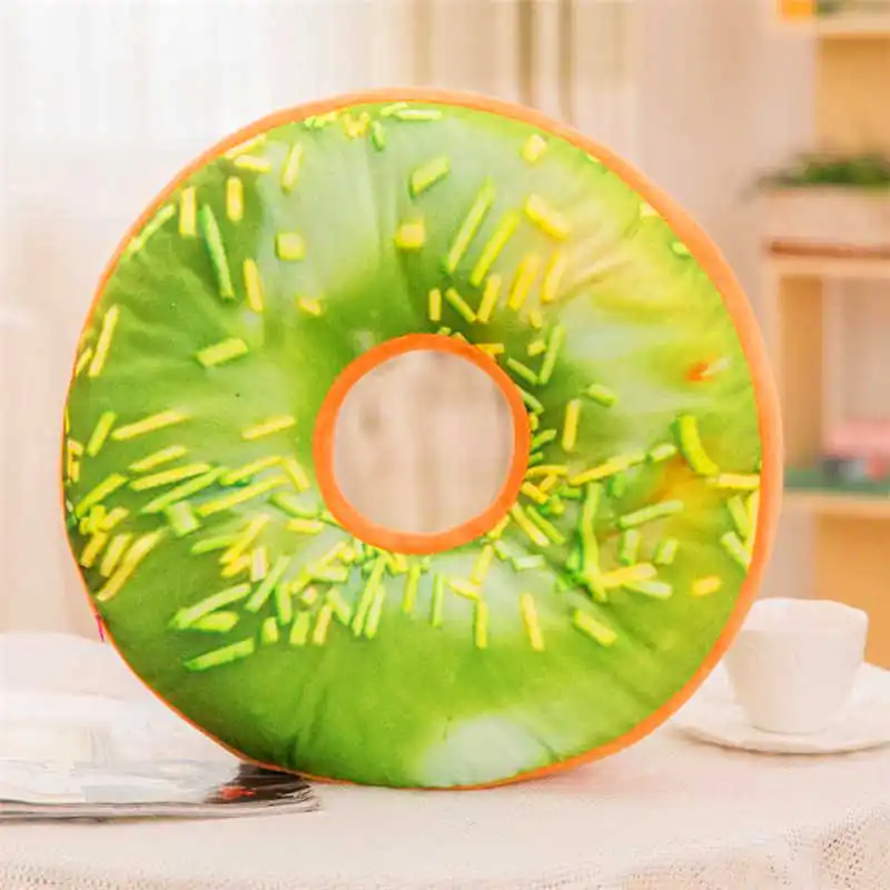 Soft Plush Pillow Stuffed Seat Pad Sweet Donut Foods Cushion Cover Case Toys High quality Plush stuffed with PP cotton #3o10#f (8)