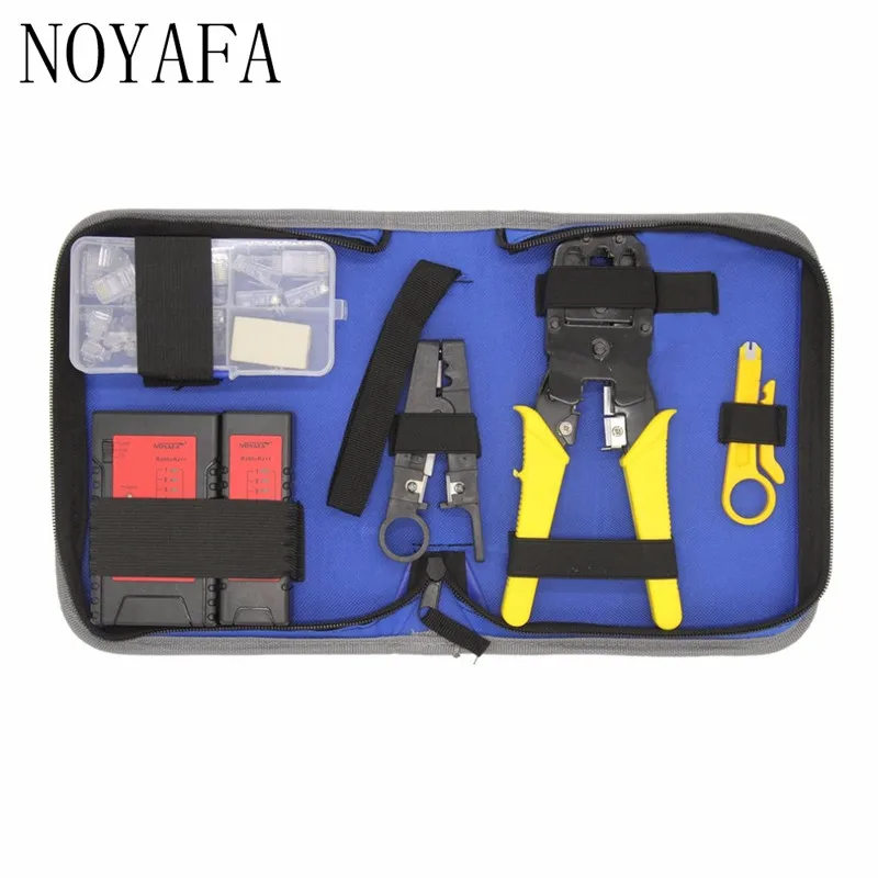 

NF-1206 Professional Network Computer Maintenance Repair Tool Kit Lan Cable Tester NF-468 Wire Stripper Crimping Tool Set