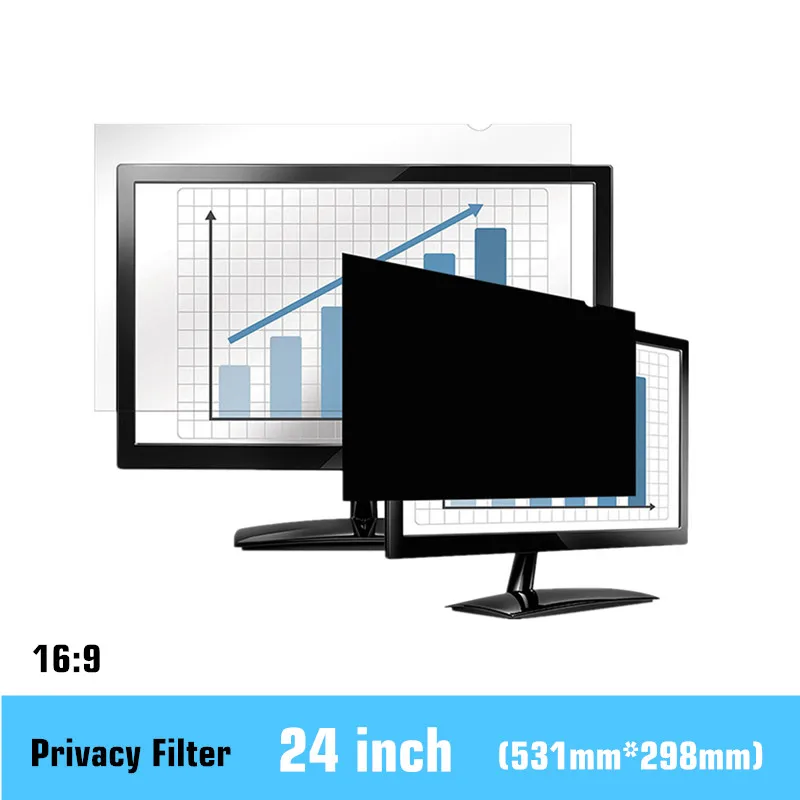 Prix pour 2 PCS/lot 24 pouce Filtre de Confidentialité LCD Écran De Protection film pour Écran Large 16:9 Ordinateur 531mm * 298mm Prix pour 2 PCS/lot 24 pouce Filtre de Confidentialité LCD Écran De Protection film pour Écran Large 16:9 Ordinateur 531mm * 298mm