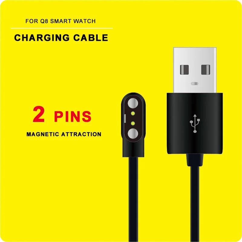 

For Q8 Smart Watch Magnetic attraction 2 pin Charging Cable