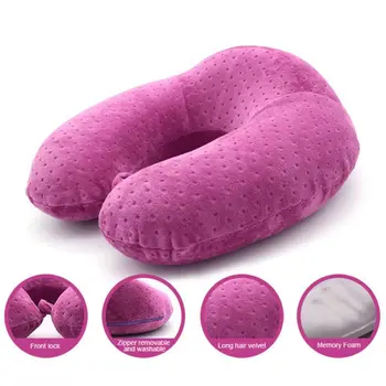 

U-shaped Neck Pillow Memory Foam Car travel air plane home Pillow Neck Head Support Office Cushion Comfortable Travel Pillow New