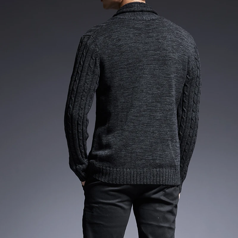 2019 New Fashion Brand Sweater Man Cardigan Thick Slim Fit Jumpers Knitwear High Quality Autumn Korean Style Casual Mens Clothes