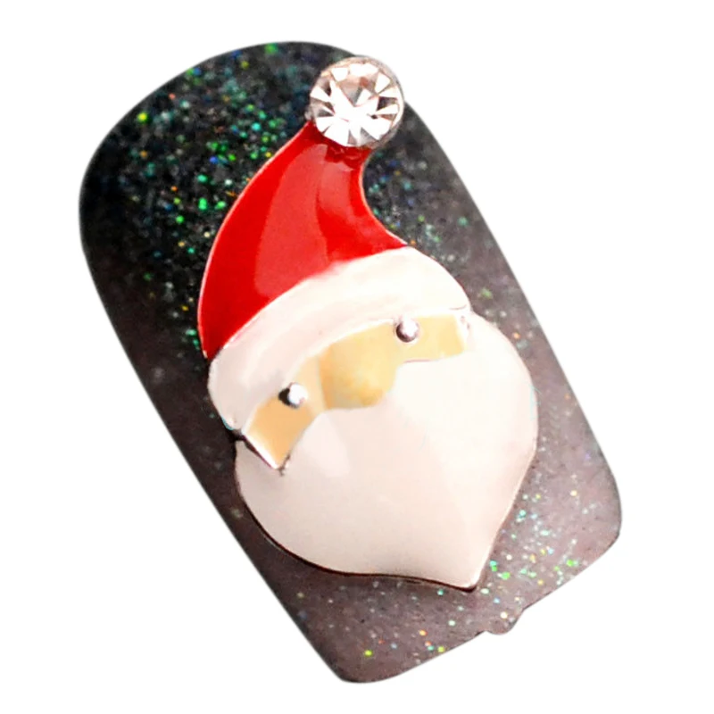 

10pcs 3D Christmas Design Alloy Jewelry Nail Art Tips DIY Decorations 01#