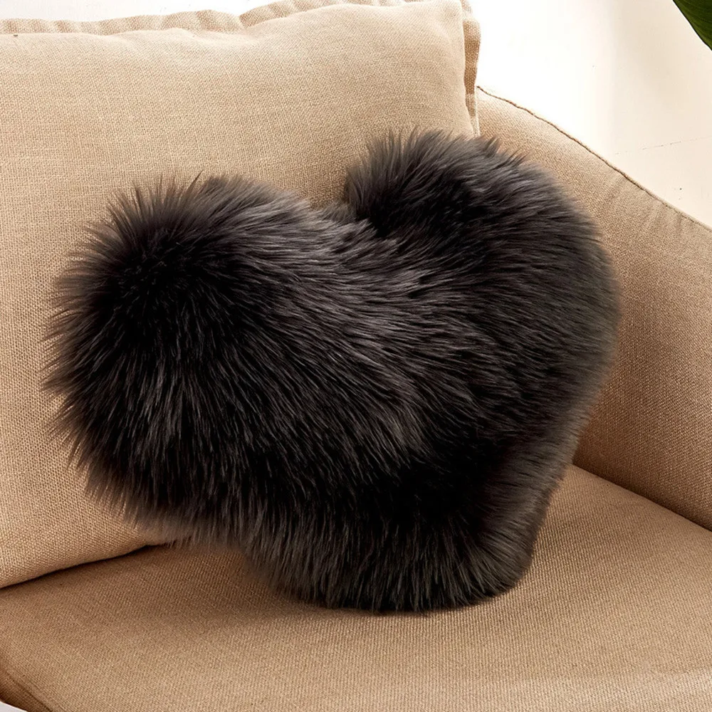 HSU Hot Sale Cushions Heart Shaped Throw Pillow Cushion Plush Pillows Gift Home Sofa Decoration cojines decorativos para sof