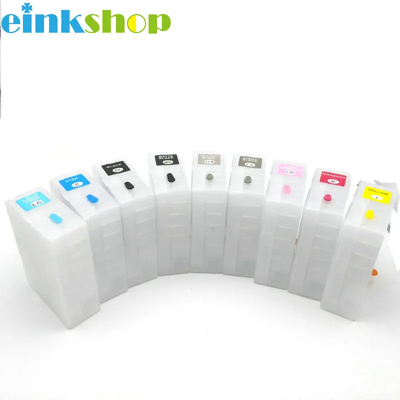 9pcs 9 color Empty For epson T5801 Refillable Ink Cartridge