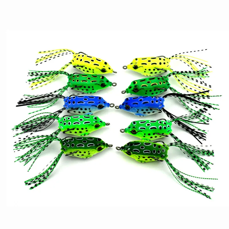 Frog lures Fishing Lure Soft Plastic Fishing Bait With Hook
