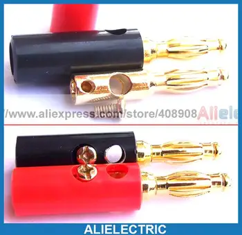 

20pcs x Gilt Banana Plug to Cables Test Probes Binding Post