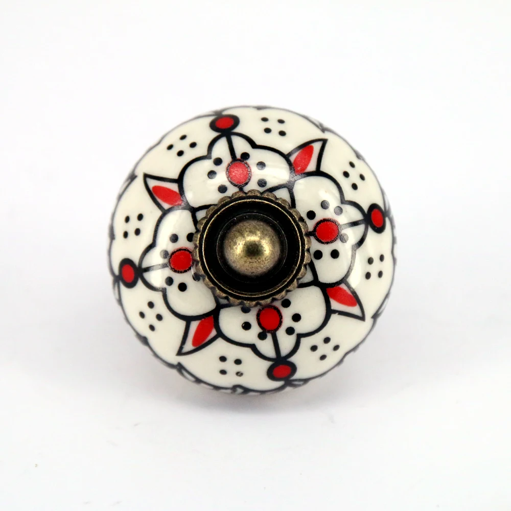 Buy New cute porcelain drawer Knobs and Handles For