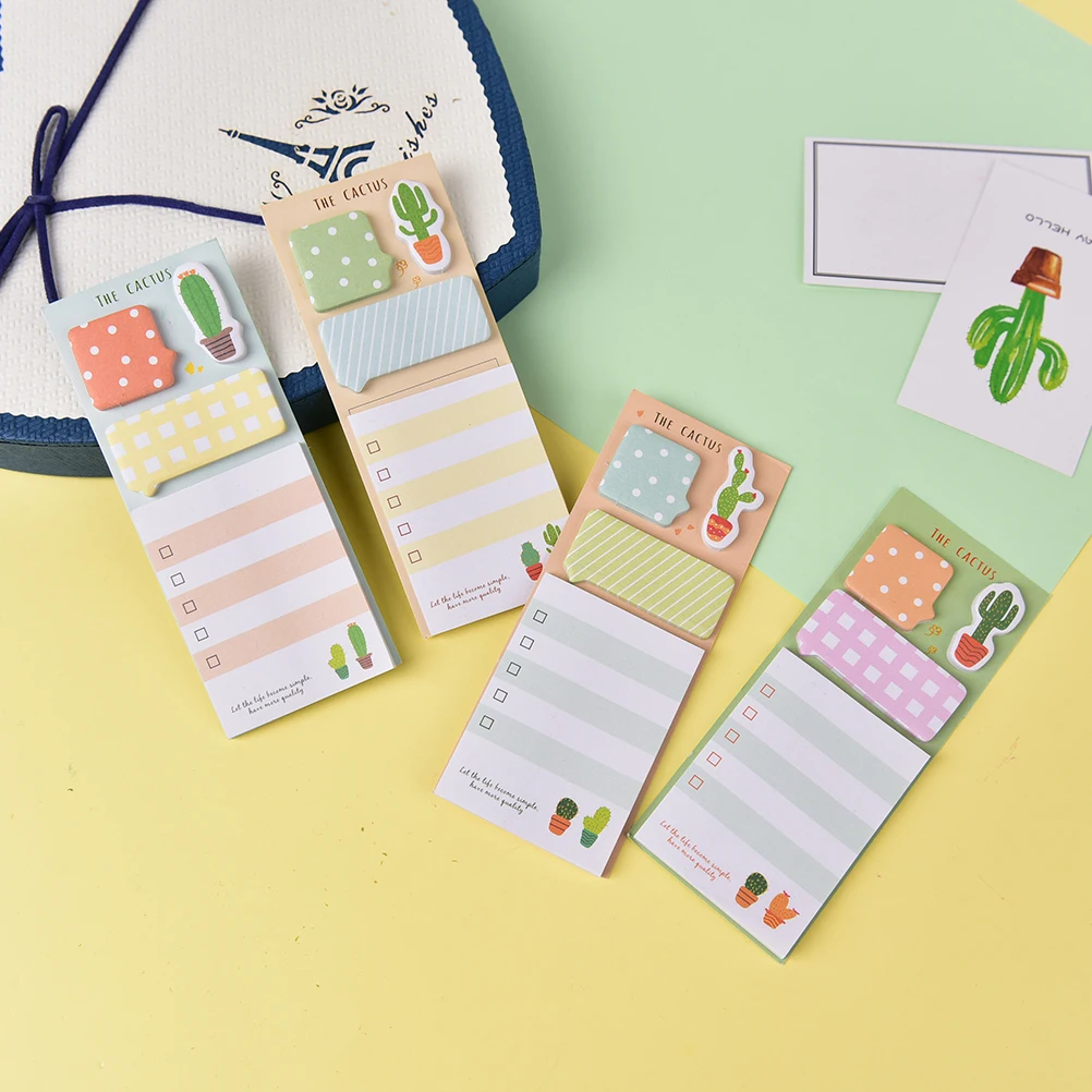Наклейка закладка кактус дизайн Блокнот N Times Sticky Notes план поставки