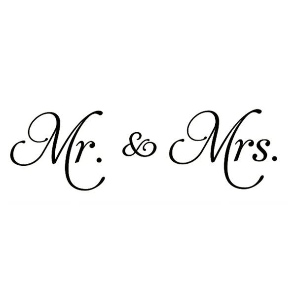 mr mrs pvc decals