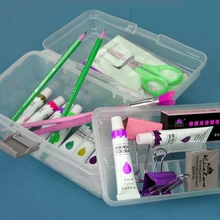 1 шт. Прозрачный Прямоугольный, для нейл-арта кисточка для макияжа контейнер корпус пластиковый инструмент для ногтей украшения пустой ящик для хранения ACT014